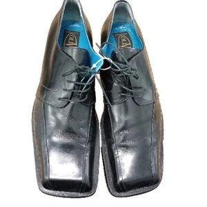 OLIVIER Black Italian Leather Square Toe Oxford Men"s SZ 12.